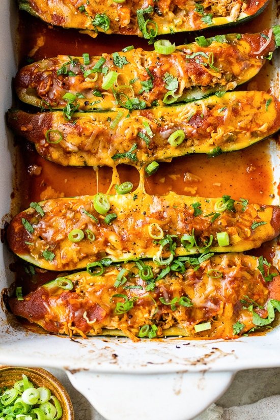 Hen Enchilada Stuffed Zucchini Hen Enchilada Stuffed Zucchini