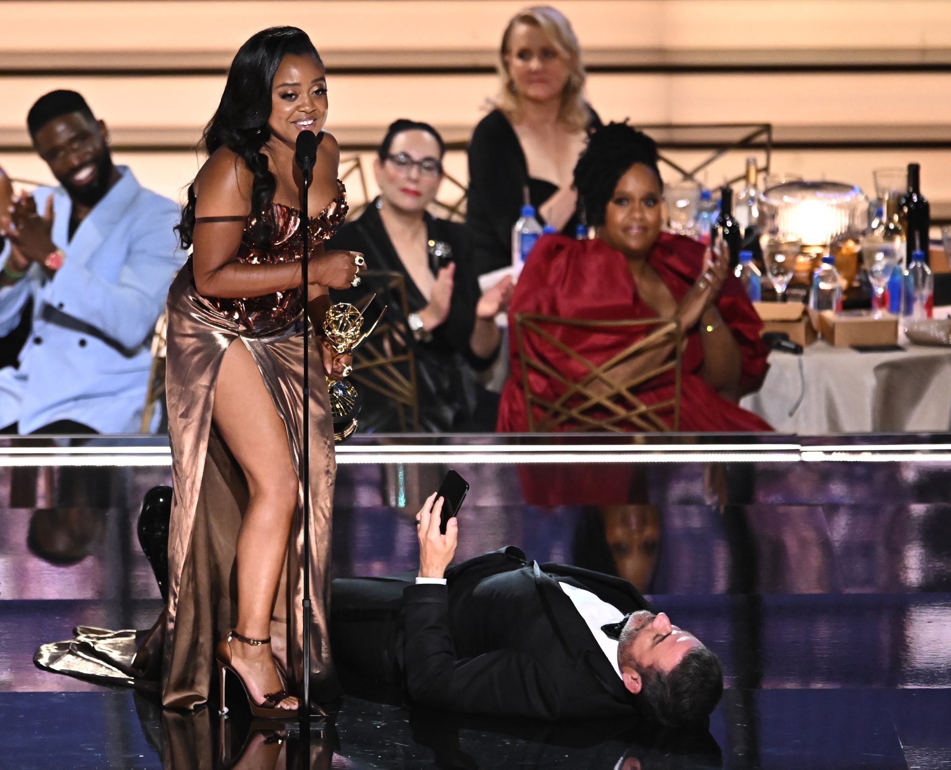 Quinta Brunson Says She Was Not Bothered By The On Stage Second With Jimmy Kimmel At The Emmys Quinta Brunson Says She Was Not Bothered By The On Stage Second With Jimmy Kimmel At The Emmys