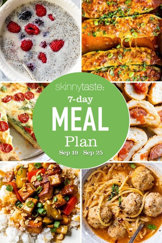 7 Day Wholesome Meal Plan (Sept 19-25)