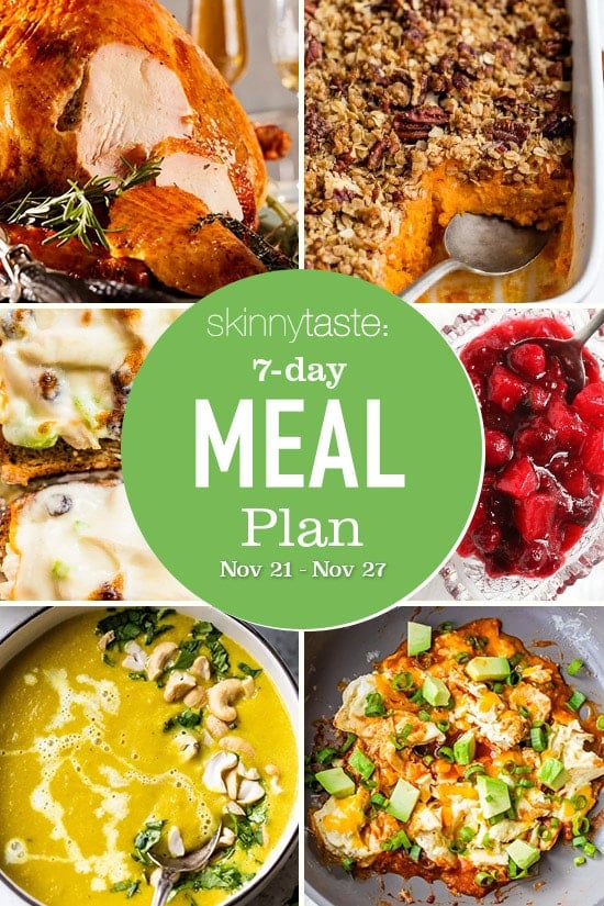 7 Day Wholesome Meal Plan (Nov 21-27)