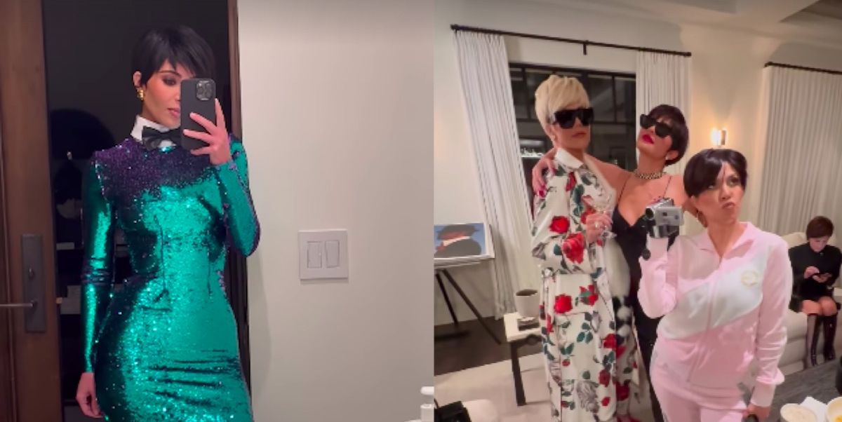 Kim, Khloé, Kylie, and Kourtney Gown Up as Mother Kris Jenner For Her Birthday