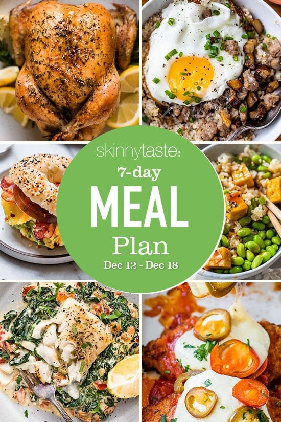 7 Day Wholesome Meal Plan (Dec 12-18)