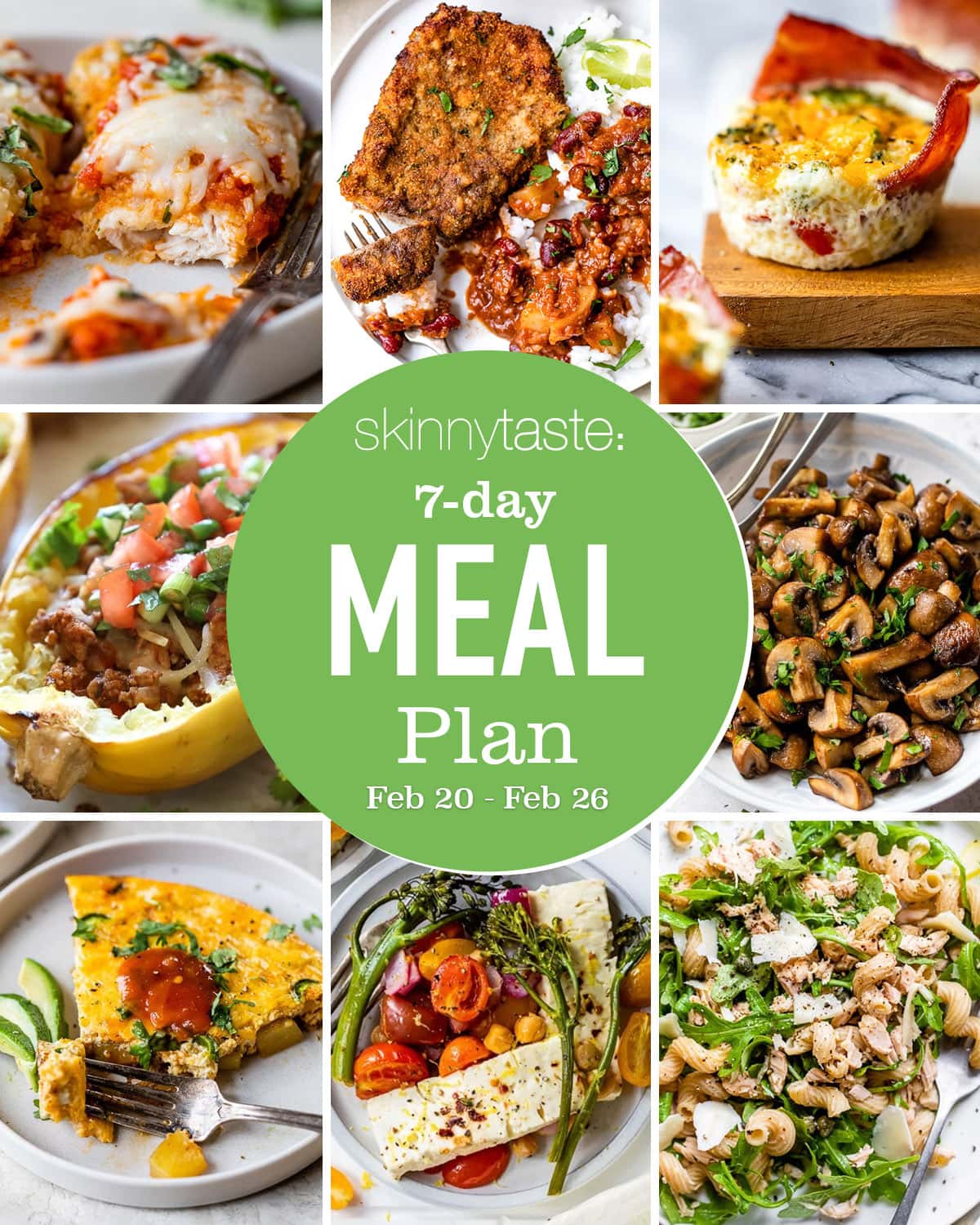 7 Day Wholesome Meal Plan (Feb 20-26) 7 Day Wholesome Meal Plan (Feb 20-26)