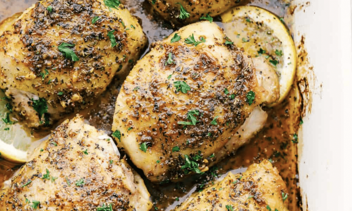 Oven Baked Rooster Thighs