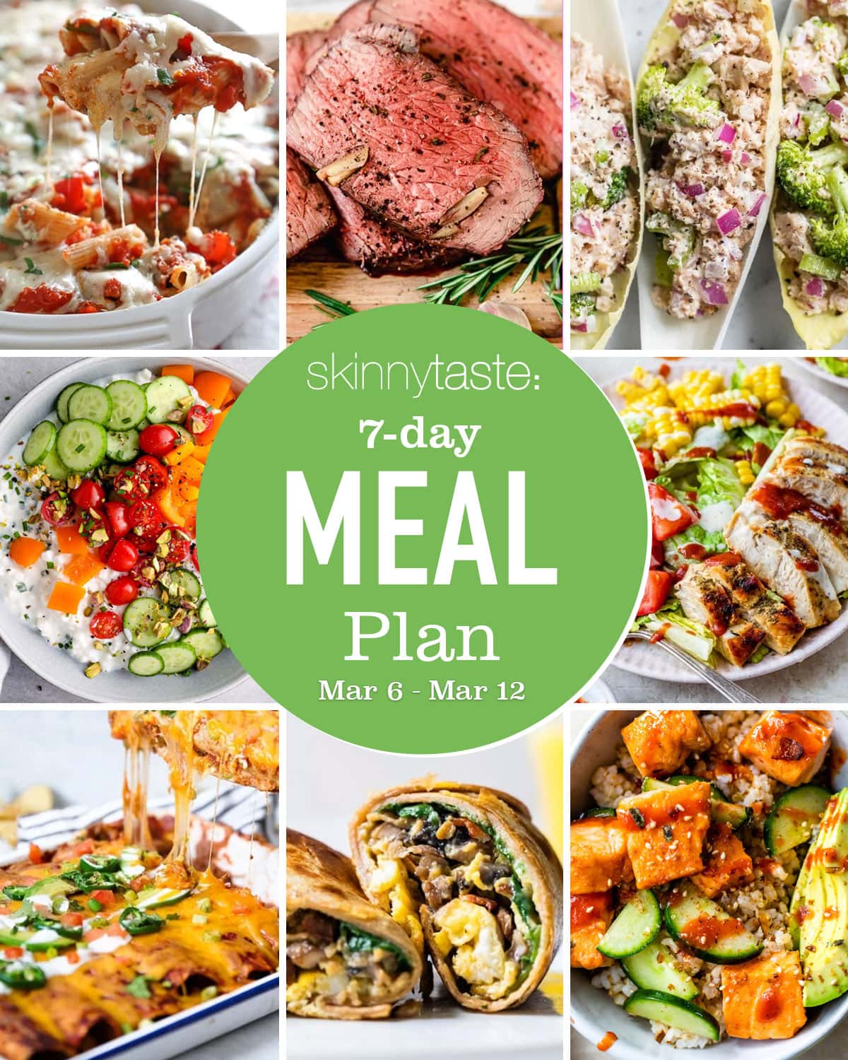 7 Day Wholesome Meal Plan (March 6-12) 7 Day Wholesome Meal Plan (March 6-12)