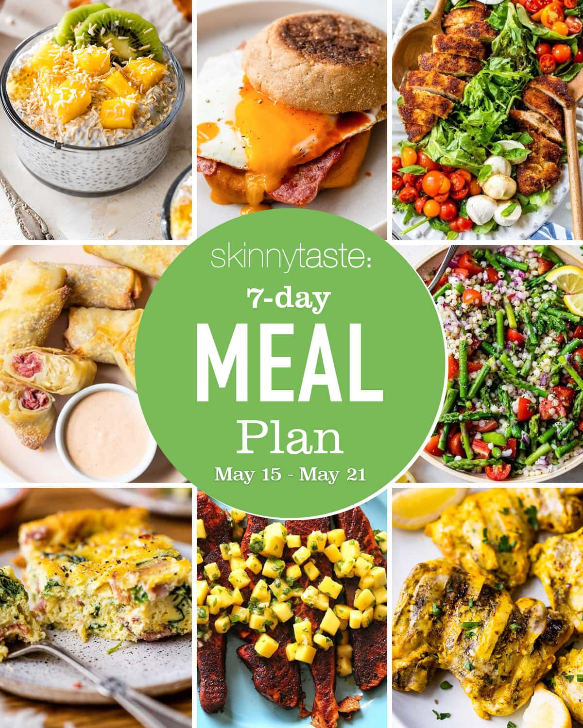 Free 7 Day Wholesome Meal Plan (Might 15-21)