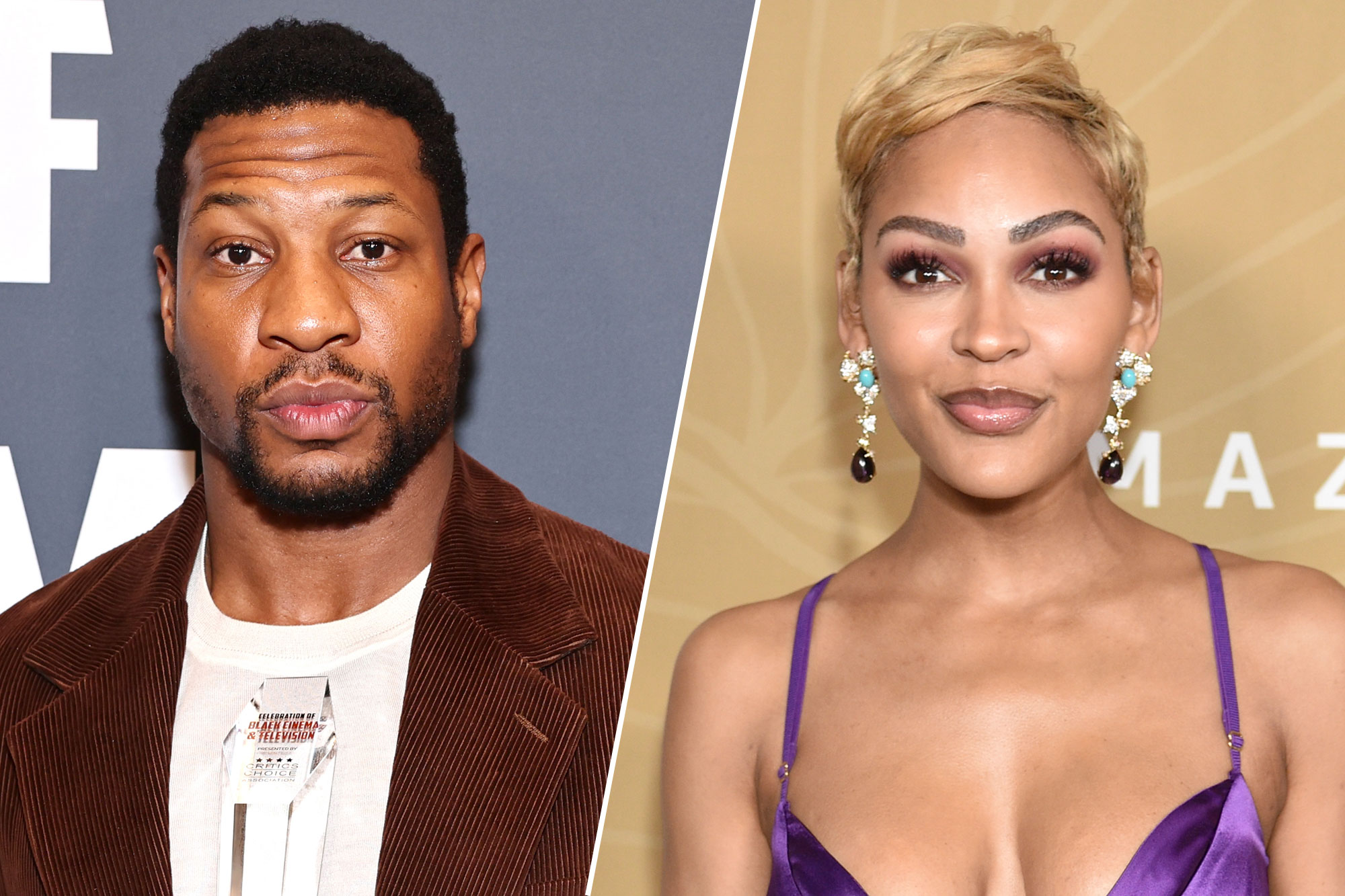 Jonathan Majors Seems Emotional in Courtroom With Girlfriend Meagan Good By His Aspect