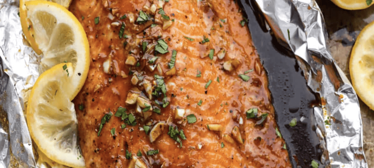 Garlic Brown Sugar Glazed Salmon