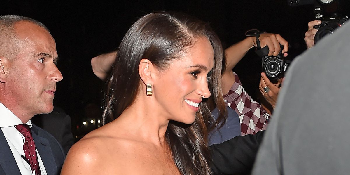 Meghan Markle Wears Lengthy Camel Coat and Colourful Scarf On Outing In California