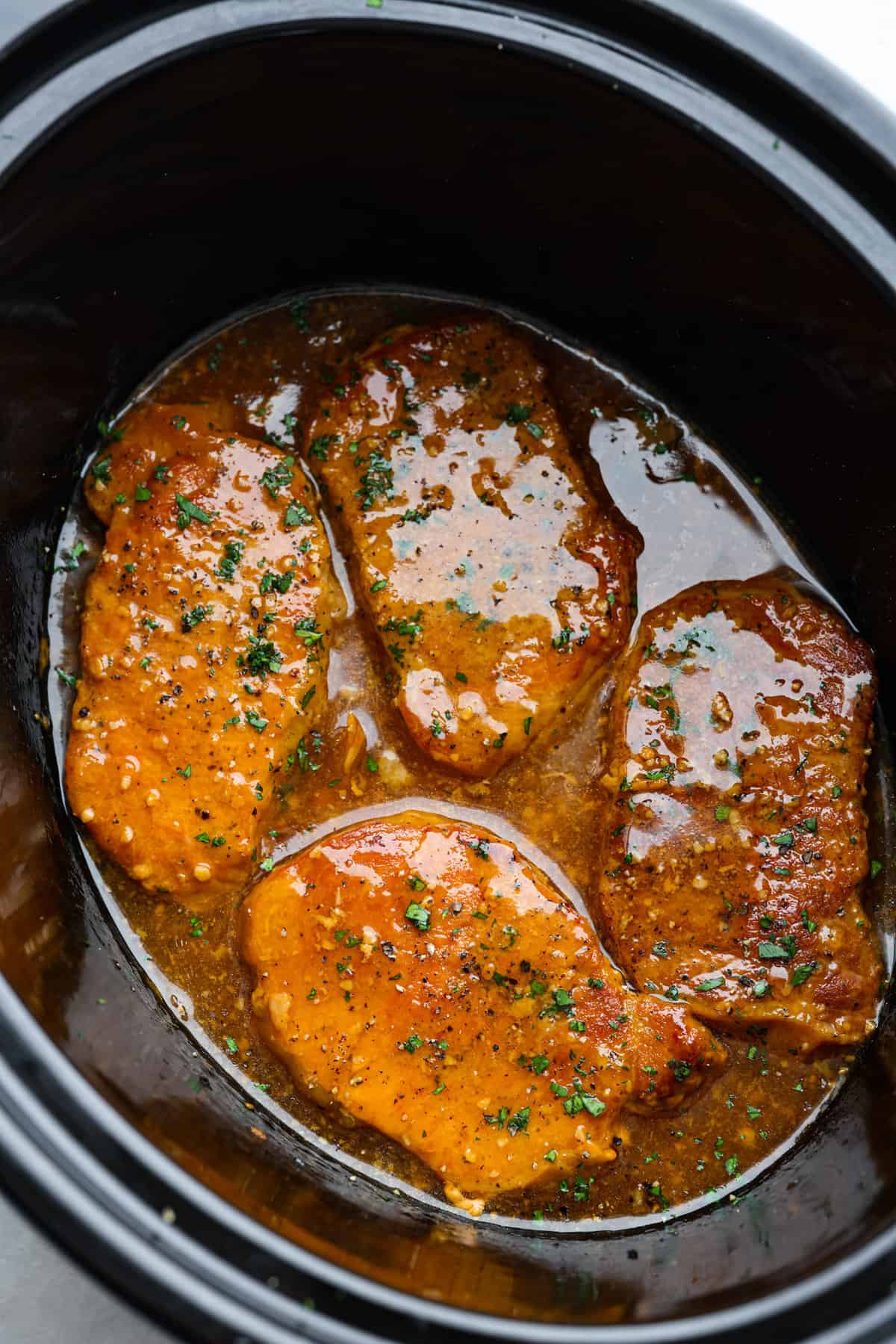 Honey Garlic Pork Chops within the Gradual Cooker