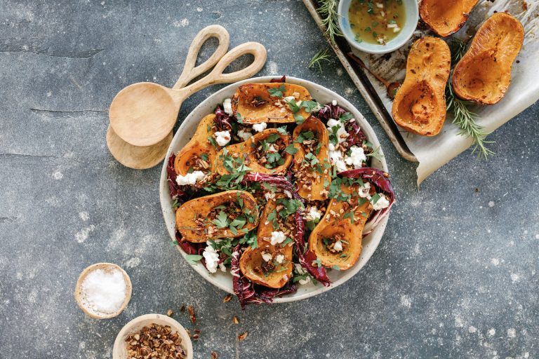 Roasted Honeynut Squash Recipe with Scorching Honey and Pecans