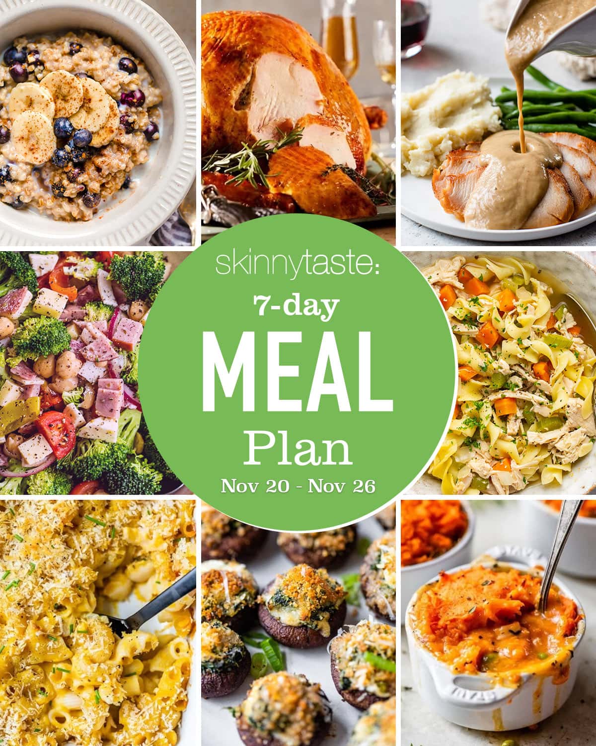 Free 7 Day Wholesome Meal Plan (Nov 20-26)