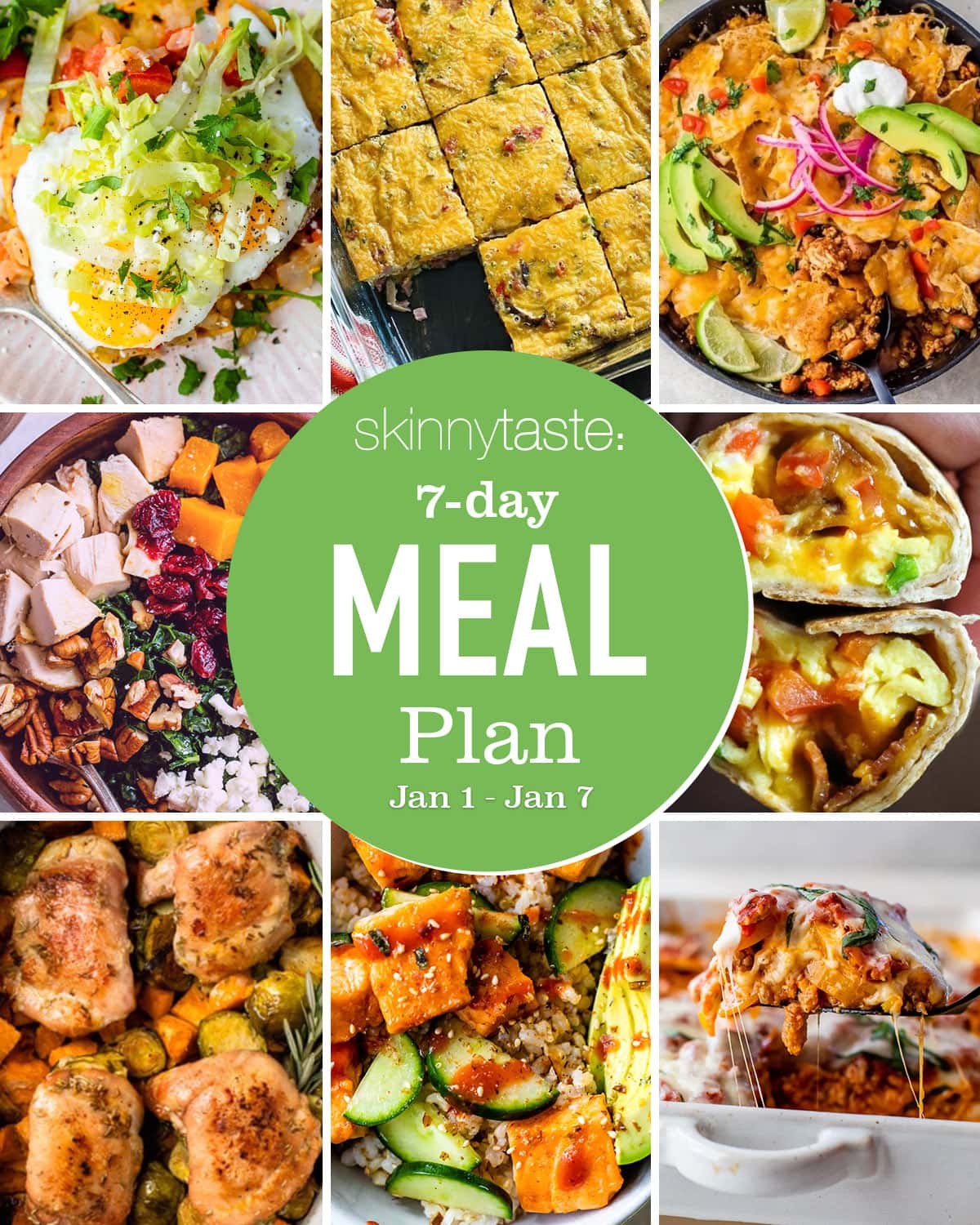 Free 7 Day Wholesome Meal Plan (Jan 1-7)