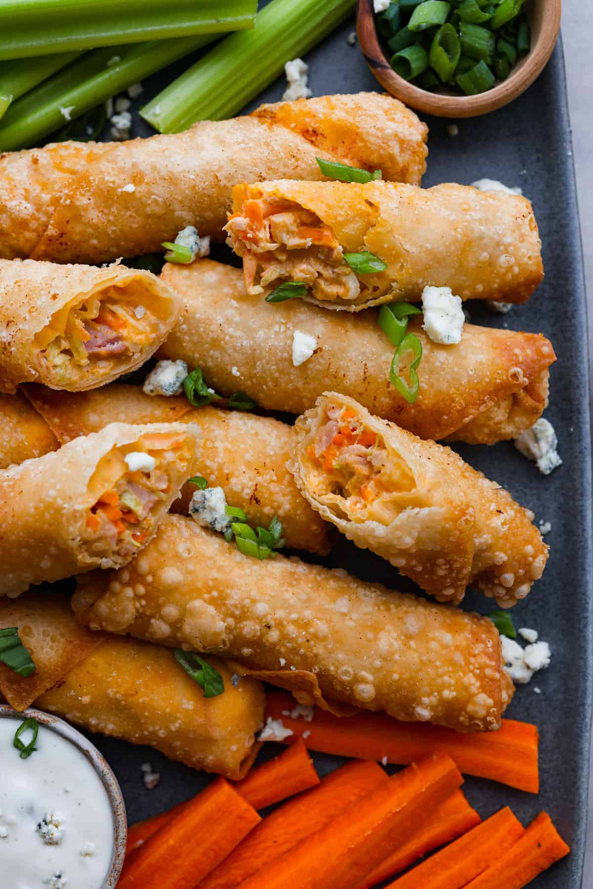Buffalo Rooster Egg Rolls (with Air Fryer Directions!) Buffalo Rooster Egg Rolls (with Air Fryer Directions!)