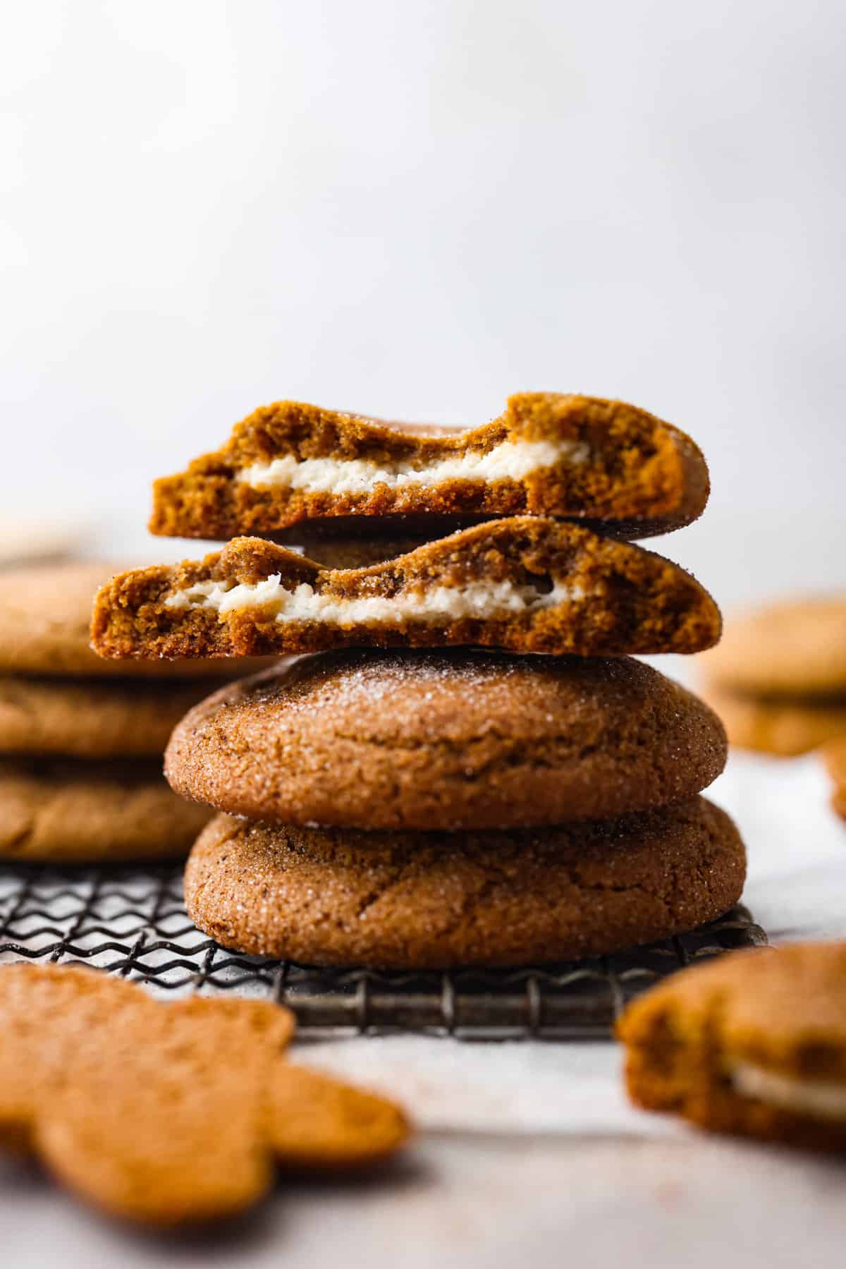 Cheesecake Stuffed Gingerbread Cookies | The Recipe Critic