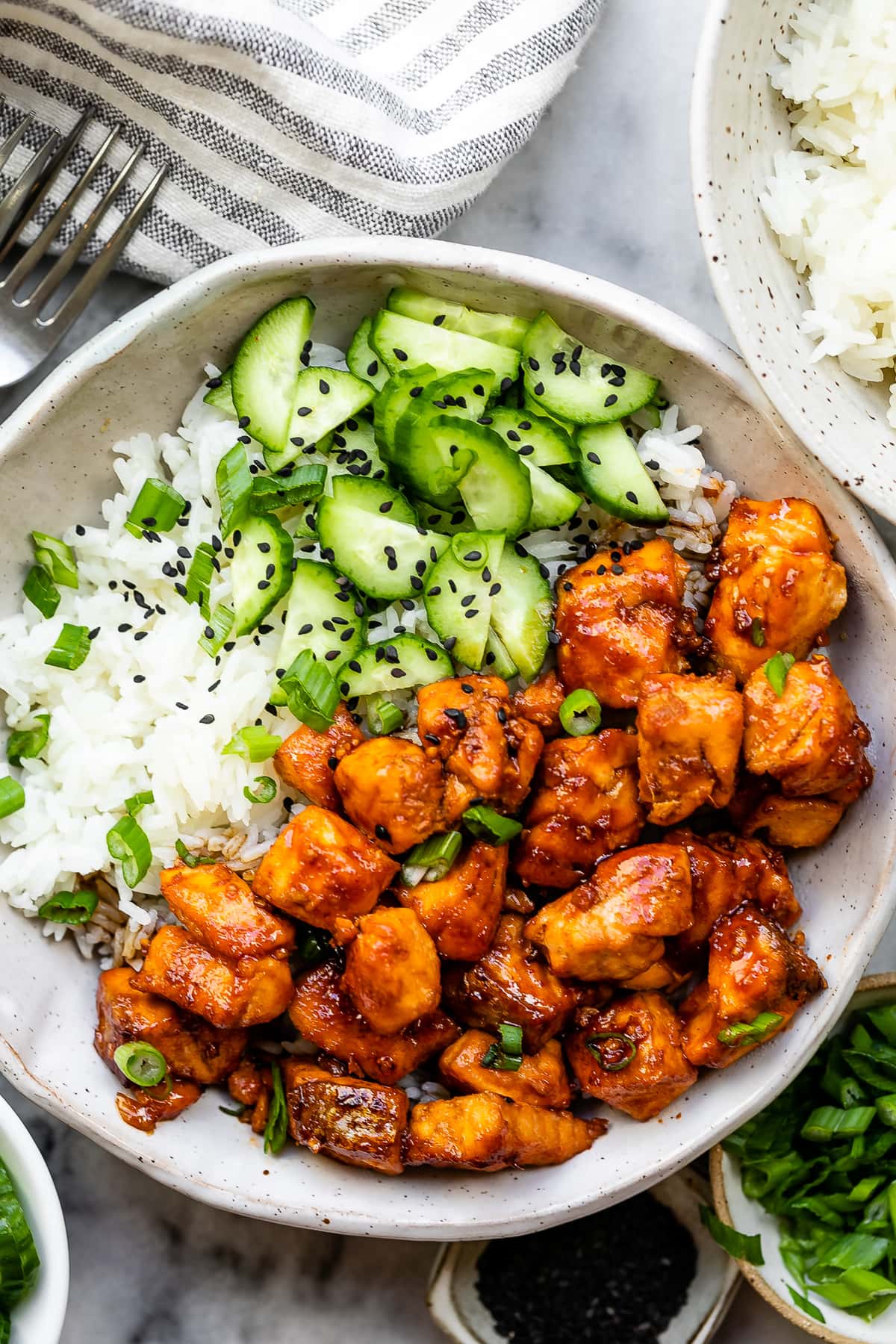 Korean-Impressed Salmon Rice Bowl – Skinnytaste