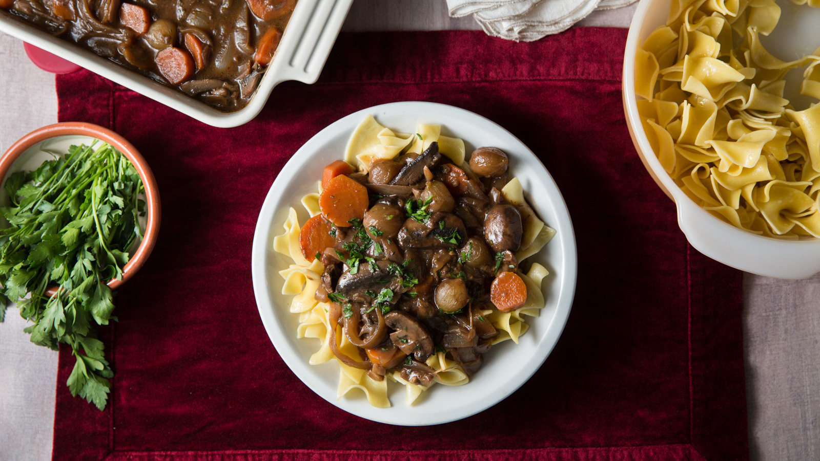 Hearty Mushroom Bourguignon Recipe