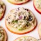 Cranberry Rooster Salad on Apple Slices 