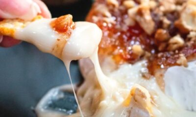 Baked Brie with Fig Jam and Walnuts