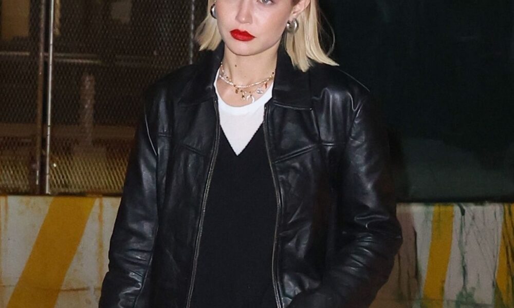 Gigi Hadid Retains Sporting This Jacket Pattern for Date Nights
