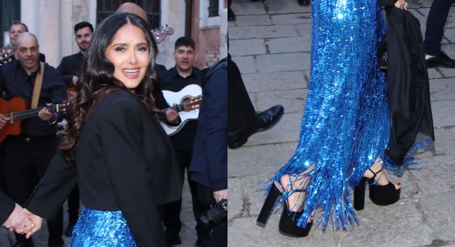 Salma Hayek Goes Sky-Excessive in Platform Sandals at sixtieth Venice Biennale