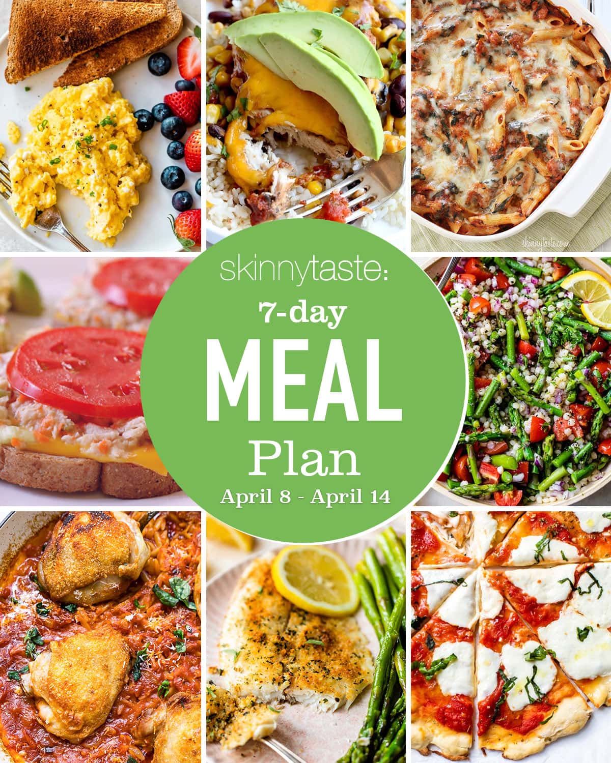 Free 7 Day Wholesome Meal Plan (April 8-14)