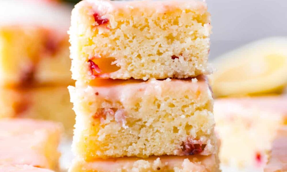 Strawberry Lemon Blondies Recipe | The Recipe Critic