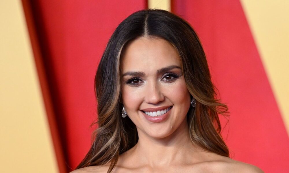 Jessica Alba stuns in a patterned string bikini in photographs from breathtaking seashore trip