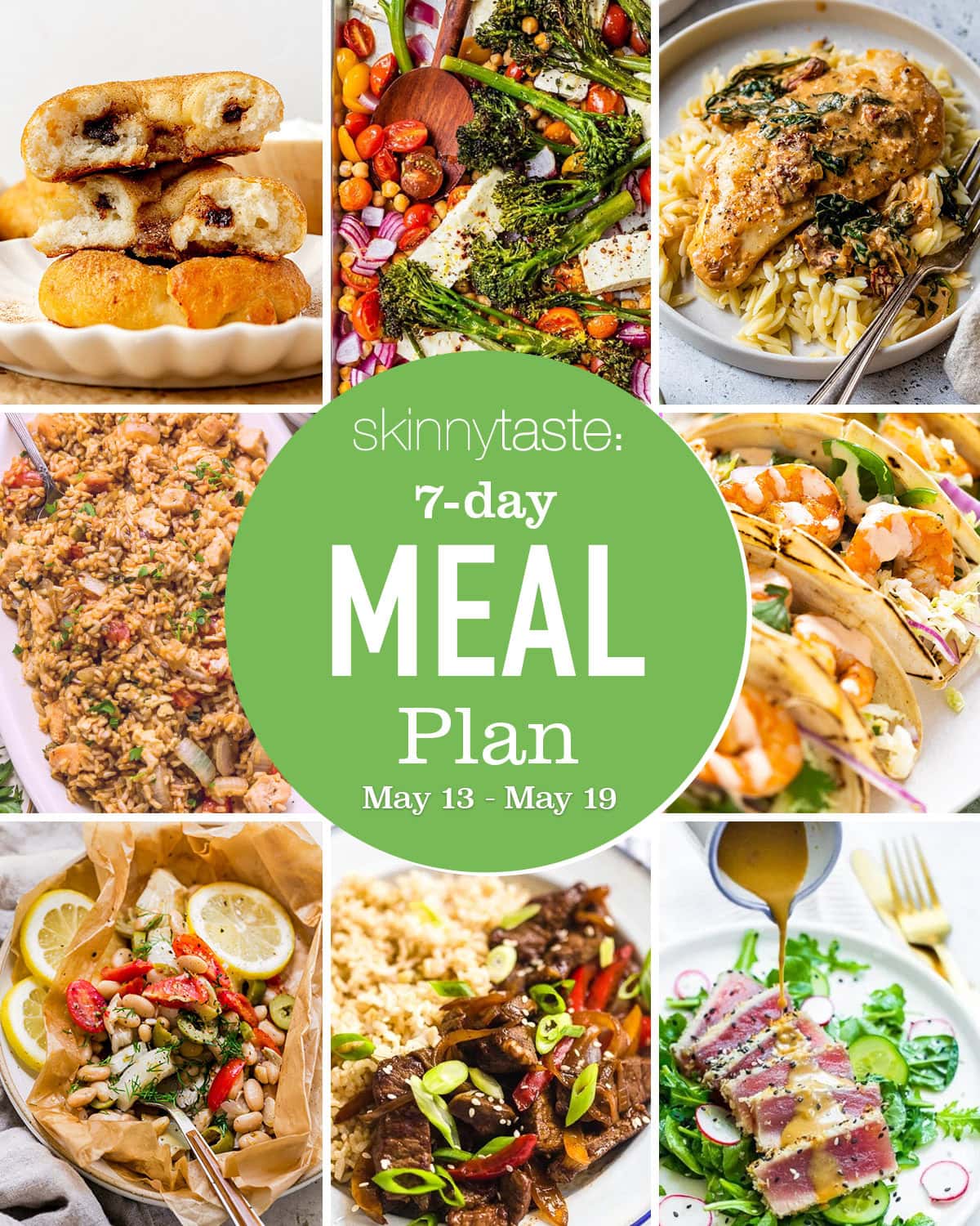 Free 7 Day Wholesome Meal Plan (Could 13-19) Free 7 Day Wholesome Meal Plan (Could 13-19)