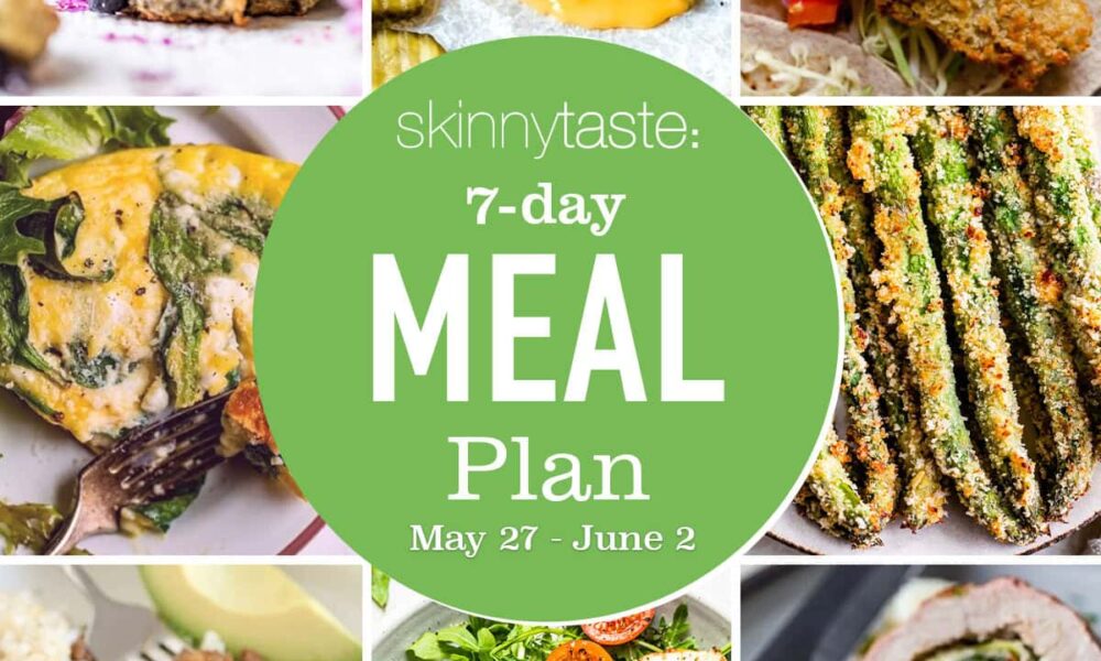Free 7 Day Wholesome Meal Plan (Might 27-June 2)