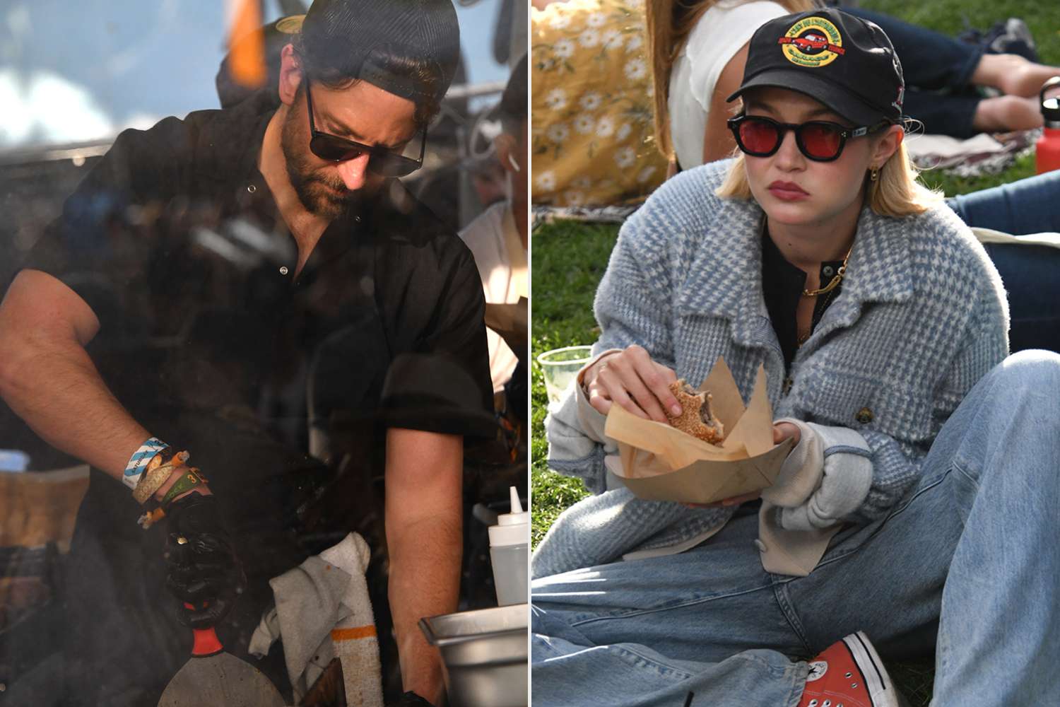 Gigi Hadid Eats Bradley Cooper’s Cheesesteak at BottleRock