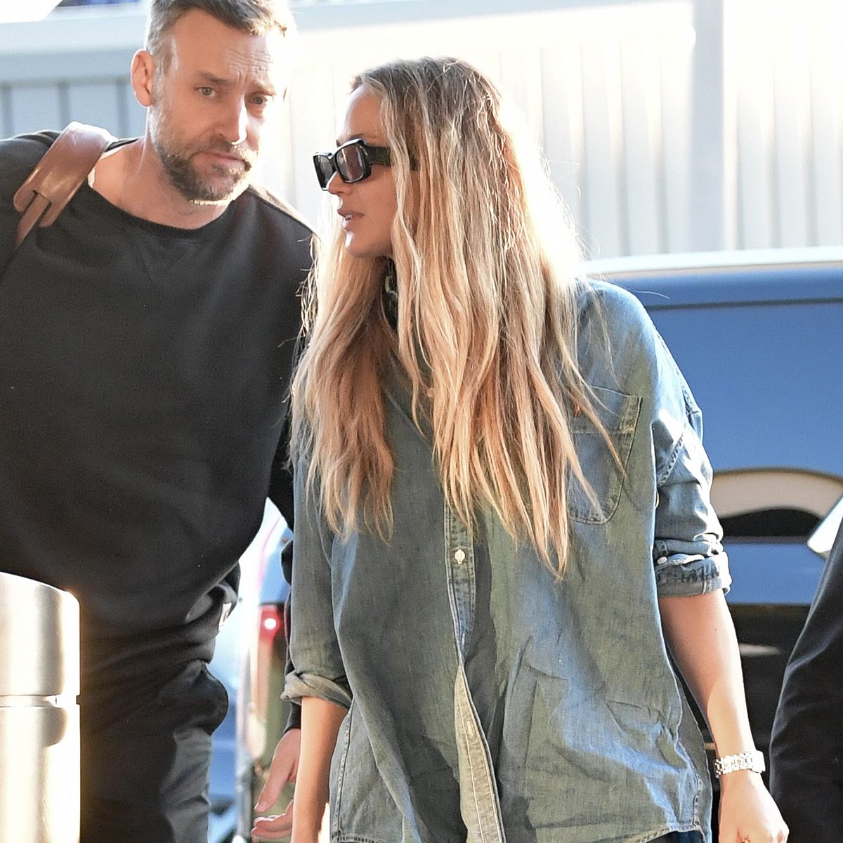 Jennifer Lawrence Wore the Puddle Denims Pattern to the Airport