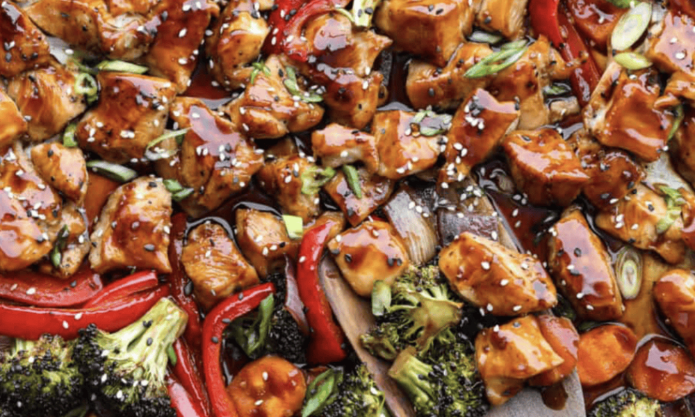 Sheet Pan Teriyaki Rooster With Greens