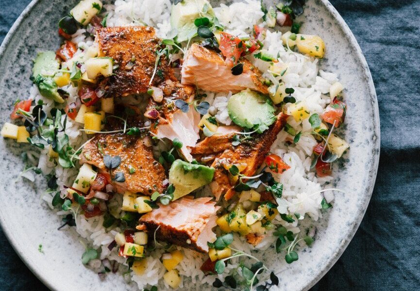 Blackened Salmon With Tropical Pico