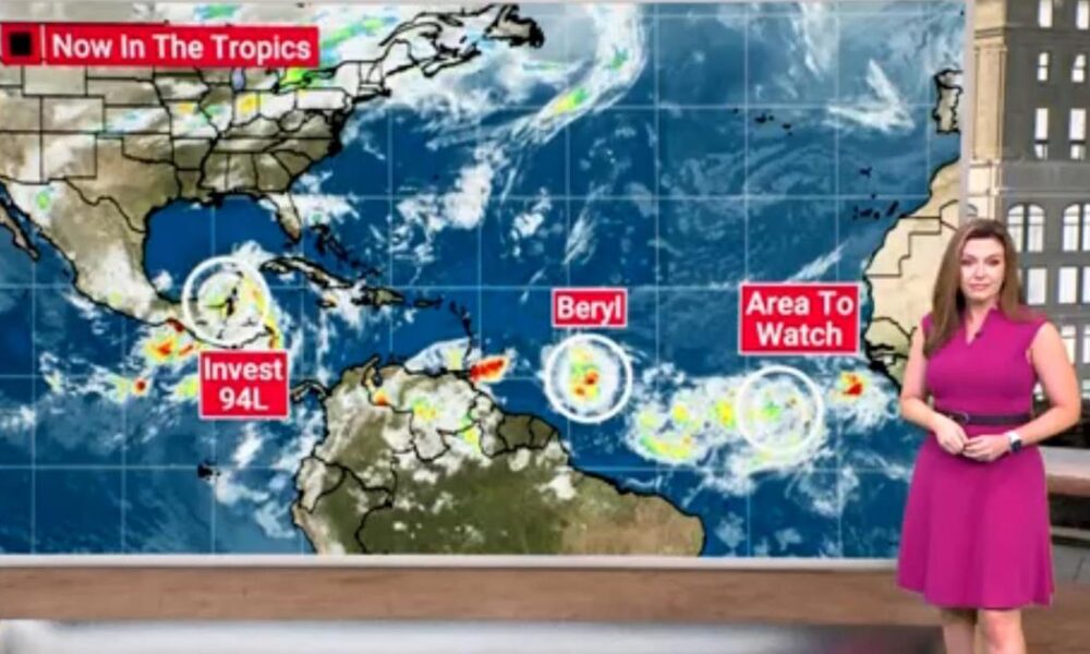 Beryl strengthens right into a Class 1 hurricane within the Atlantic