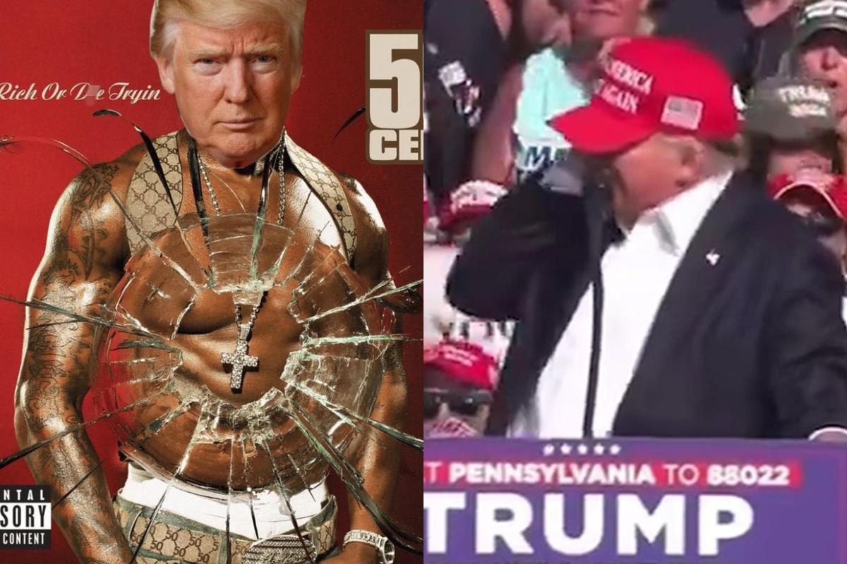 50 Cent Posts Album Cowl With Donald Trump’s Face 50 Cent Posts Album Cowl With Donald Trump’s Face