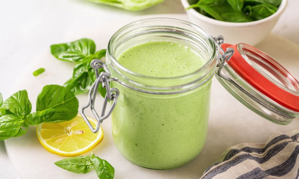 Basil Inexperienced Goddess Dressing | Skinnytaste