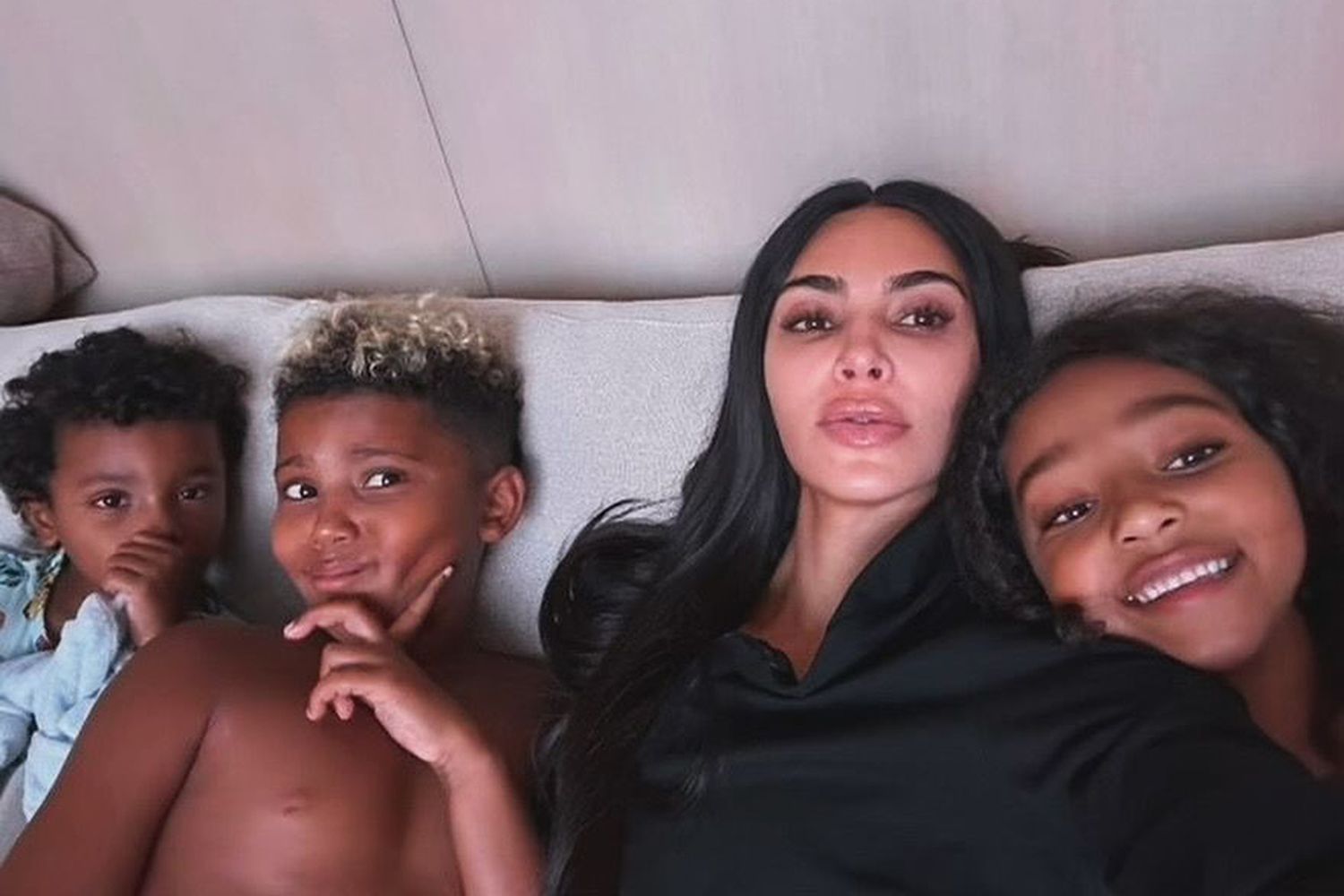 Kim Kardashian Poses with 3 of Her Children as Daughter North Sees Broadway Present