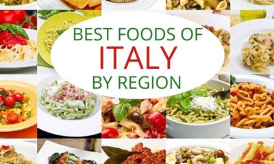 Conventional Meals of Italy by Area