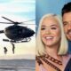 Katy Perry and Orlando Bloom Bounce Out of Helicopter