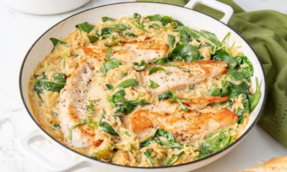 Creamy Tuscan Rooster Orzo – xoxoBella