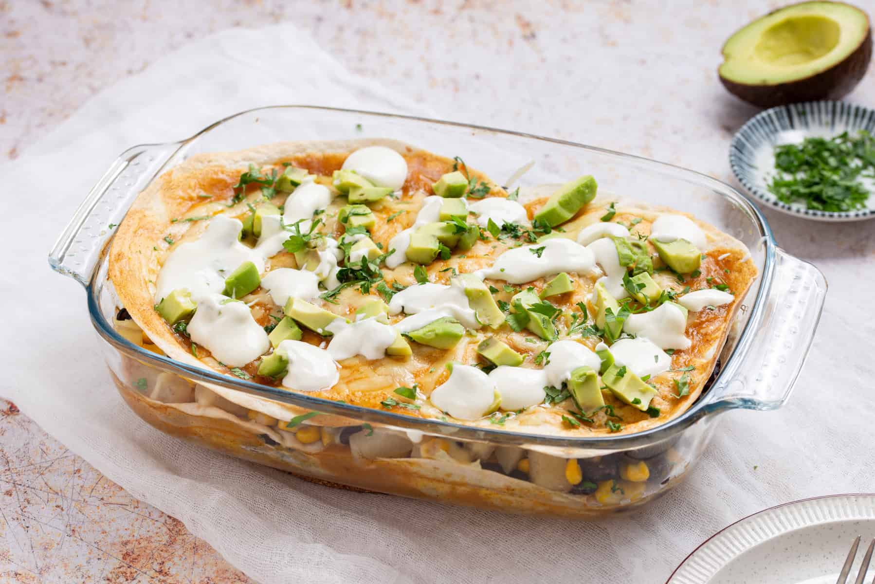 Vegetarian Enchilada Casserole Vegetarian Enchilada Casserole