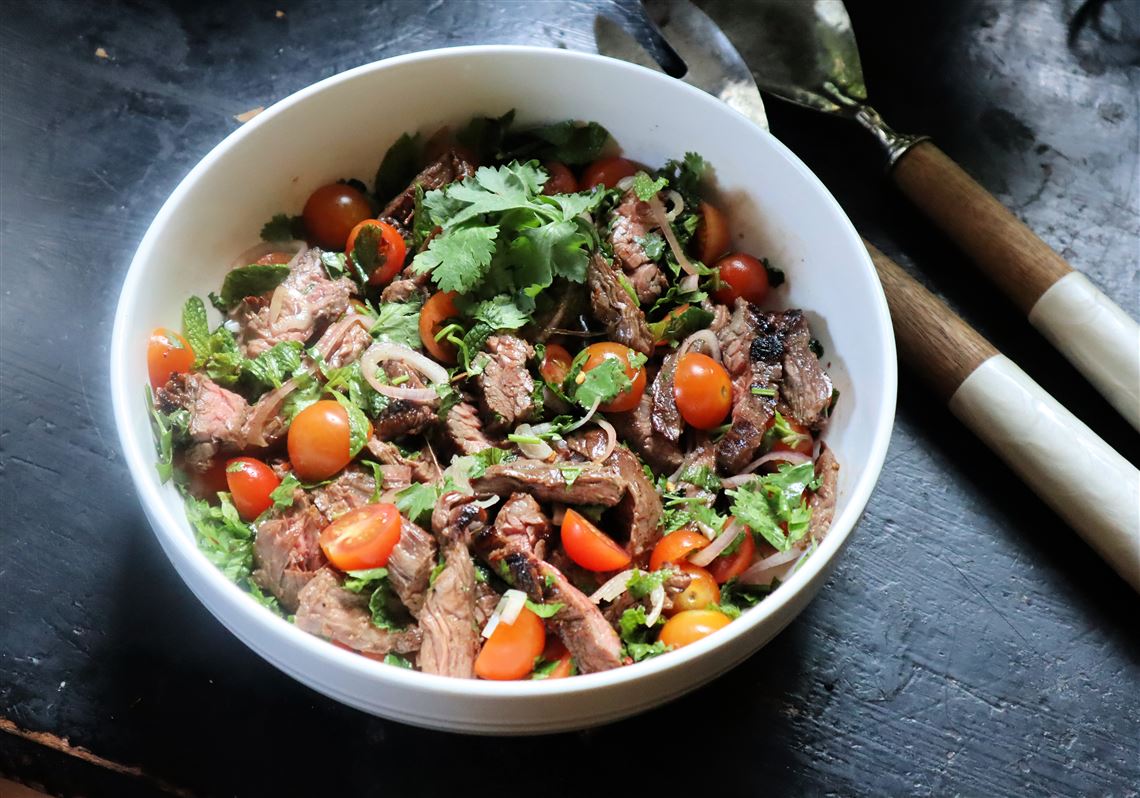 Gretchen’s desk: Thai beef salad is a contemporary different to a conventional steak salad Gretchen’s desk: Thai beef salad is a contemporary different to a conventional steak salad