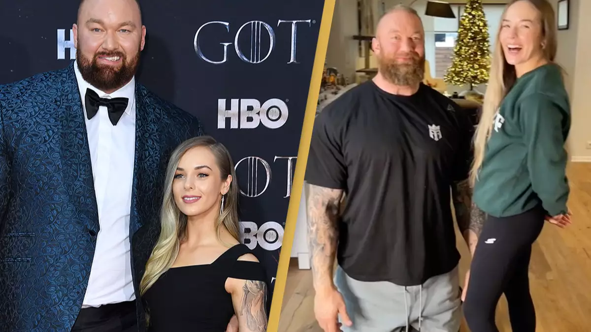 Recreation of Thrones’ The Mountain has the right response to trolls when posting pics along with his ‘tiny’ spouse