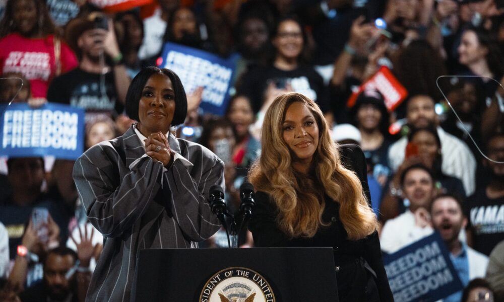 Beyoncé & Kelly Rowland Endorse VP Kamala Harris In Houston