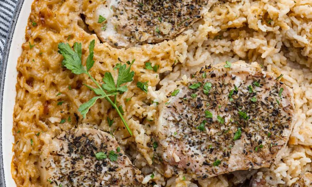 No Peek Pork Chops and Rice