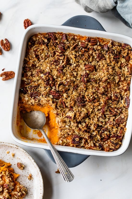Candy Potato Casserole with Praline Topping Candy Potato Casserole with Praline Topping