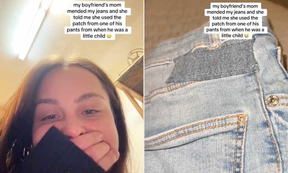 Mother Mends Son’s Girlfriend’s Denims With a Sentimental Contact (Unique)