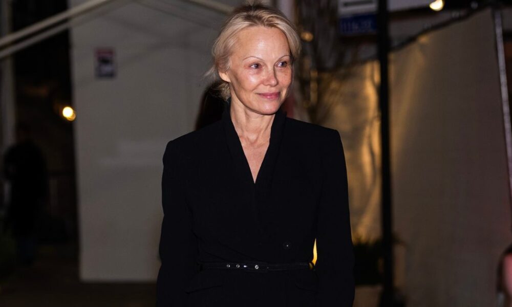 Pamela Simply Made Her Outfits A lot Chicer With 10 Denier Tights