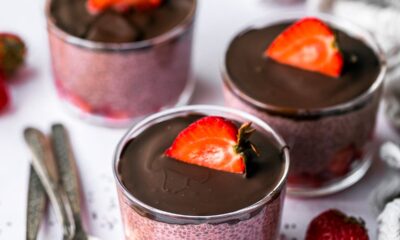 Chocolate-Coated Strawberry Chia Pudding – Skinnytaste